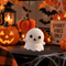 Crochet Ghost & Pumpkin Car Mirror Hanger